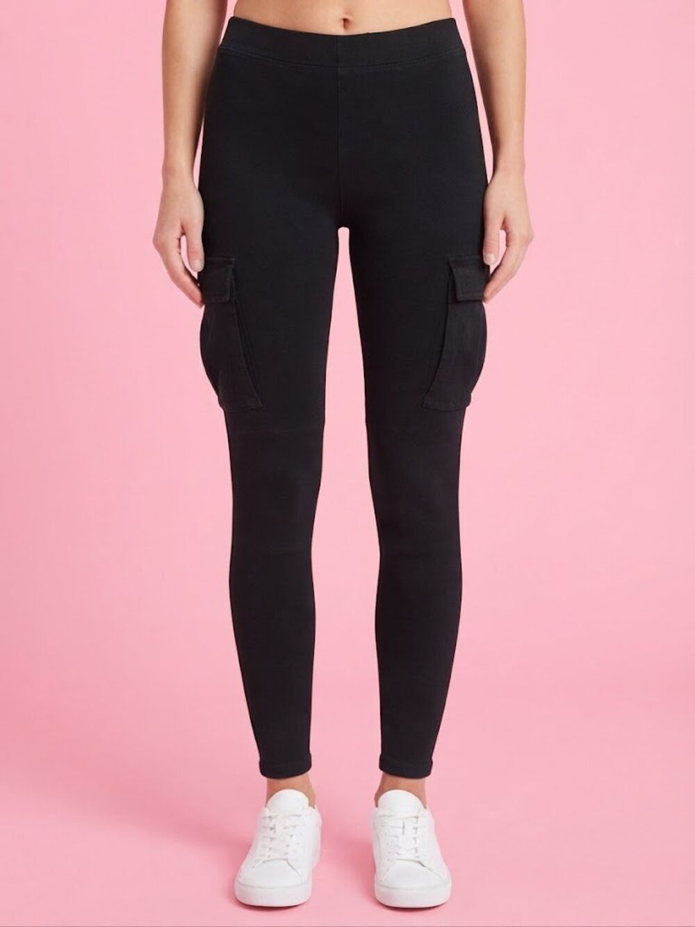 TNA Black Leggings with Side Utility Pockets